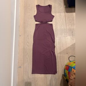 Elegant Mauve Sleeveless Dress